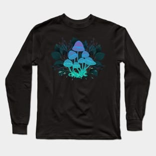 Toadstools in bushes Long Sleeve T-Shirt